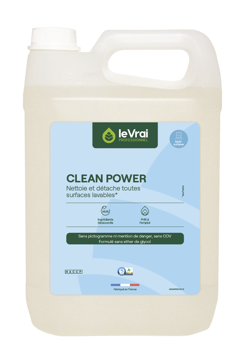 CLEAN POWER - Bidon 5 L - Dtachant taches tenaces dont encres, feutres