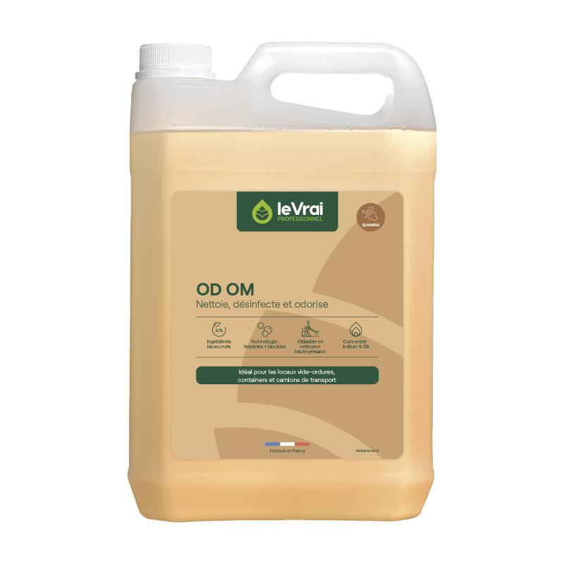 OD OM - Bidon 5 L - Nettoyant dsinfectant odorisant des locaux  ordures