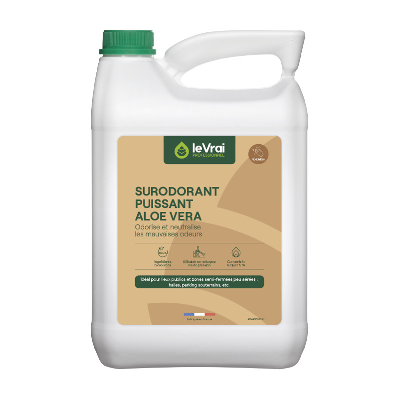 SURODORANT PUISSANT ALOE VERA - Bidon 5L - Odorisant des lieux publics