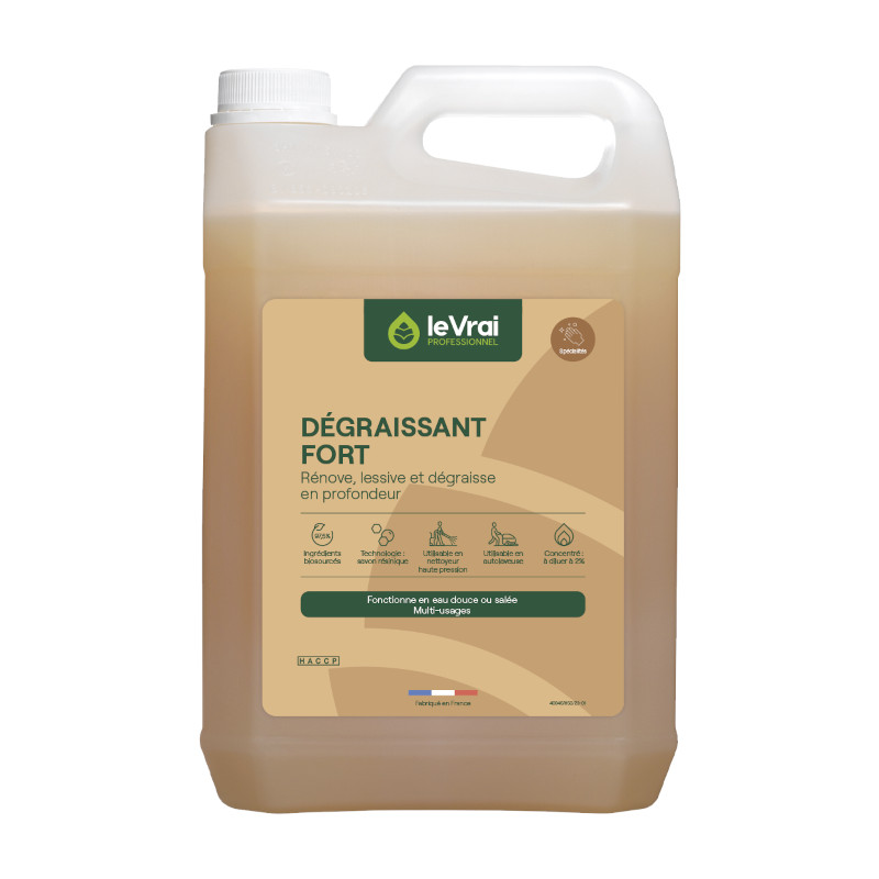 DEGRAISSANT FORT - Bidon 5 L - Dgraisse tout type de sols et surfaces