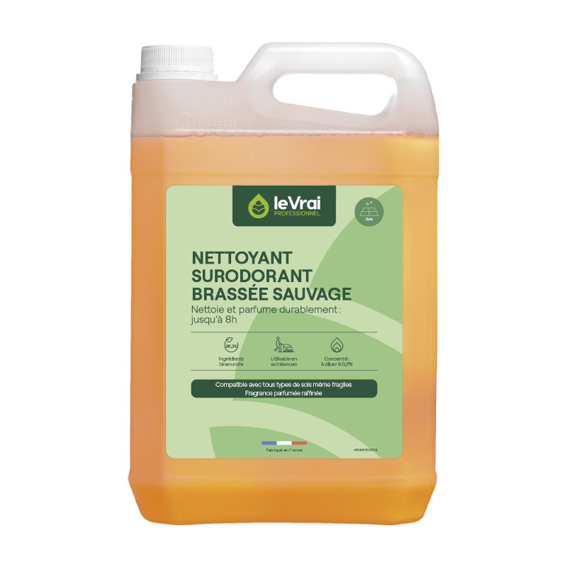 NETTOYANT SURODORANT BRASSEE SAUVAGE - Bidon 5 L - Parfumant longue dure