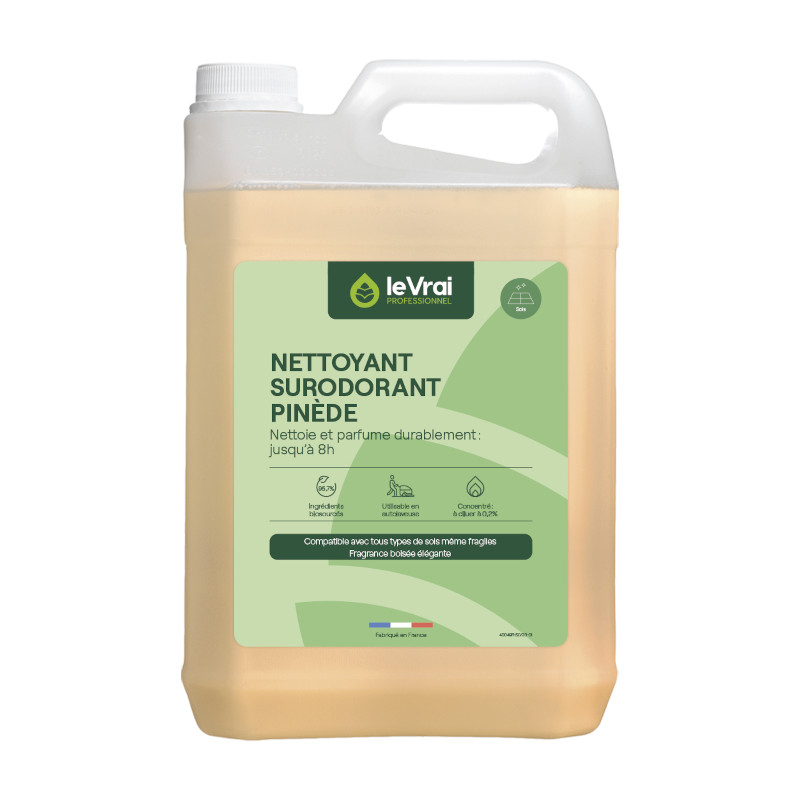 NETTOYANT SURODORANT PINEDE - Bidon 5 L - Neutre. Pin-bois. Tous types sols