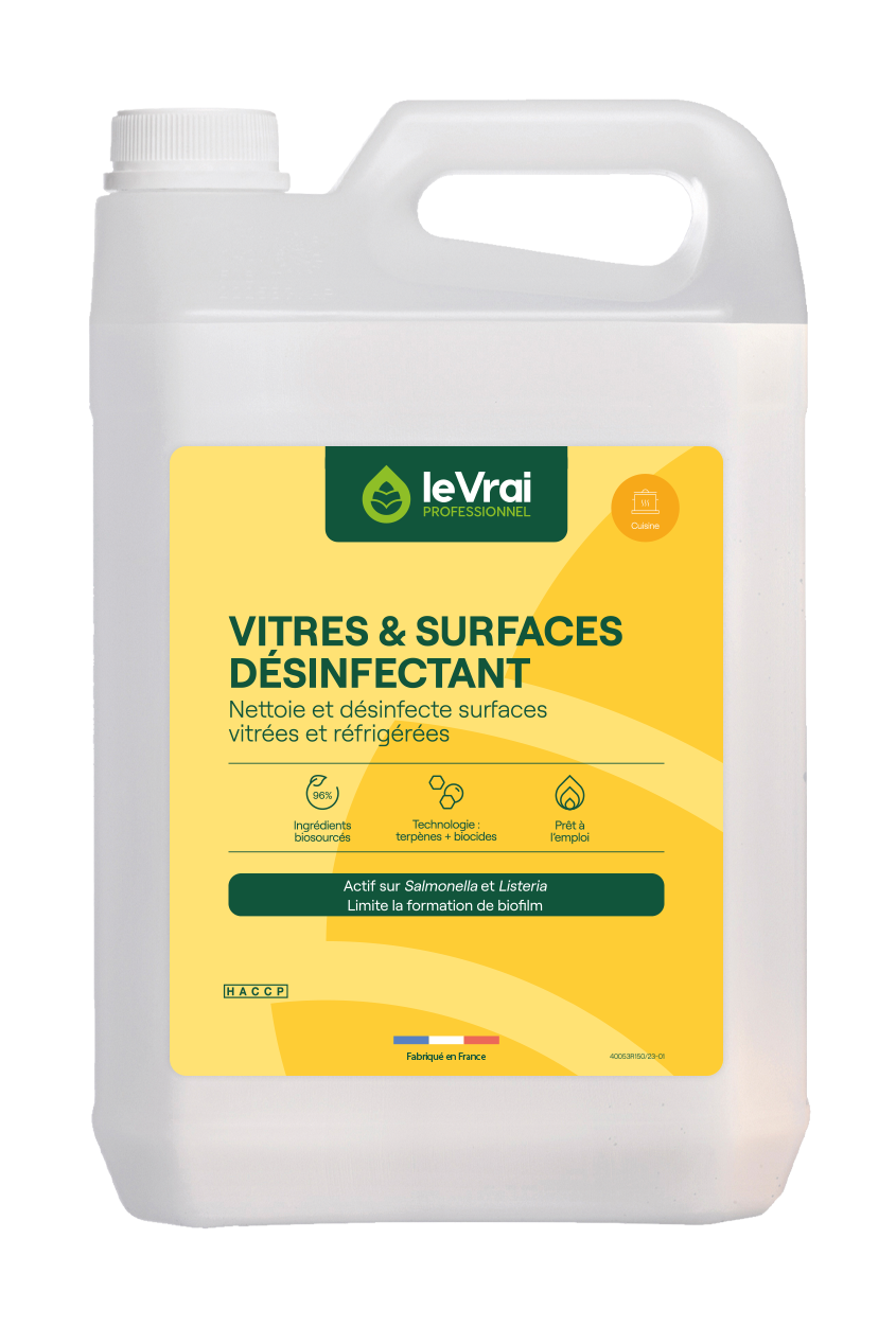 VITRES ET SURFACES DSINFECTANT VSD - Bidon 5 L - Contact alimentaire