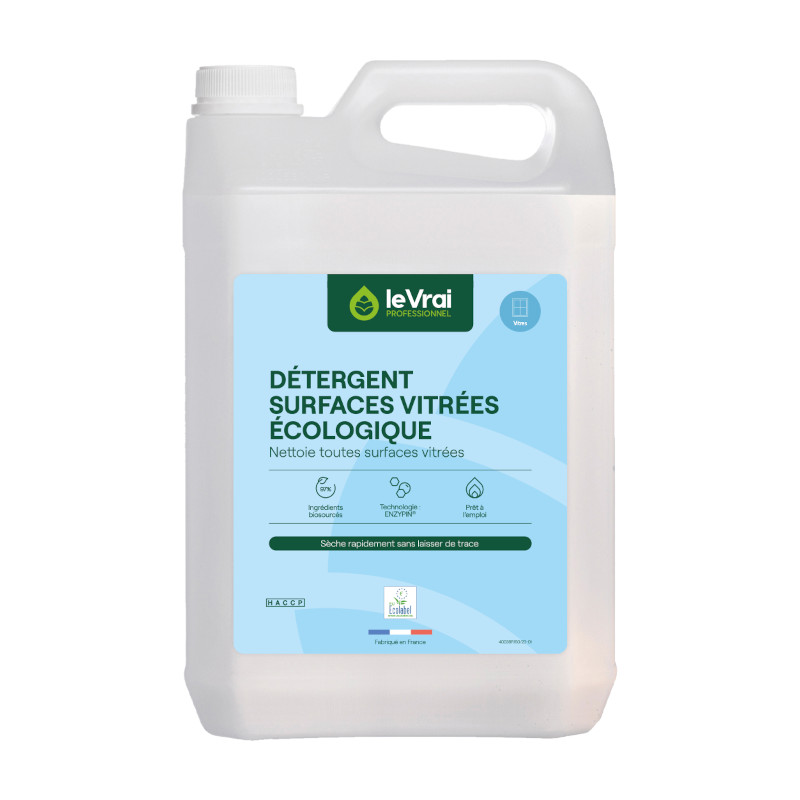 DETERGENT SURFACES VITRES ECOLOGIQUE - Bidon 5 L - Ecolabel