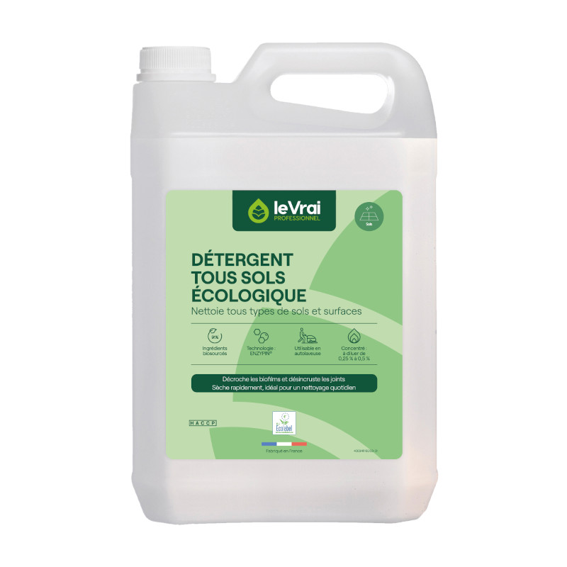 DETERGENT TOUS SOLS ECOLOGIQUE - Bidon 5 L - Dtergent pH neutre