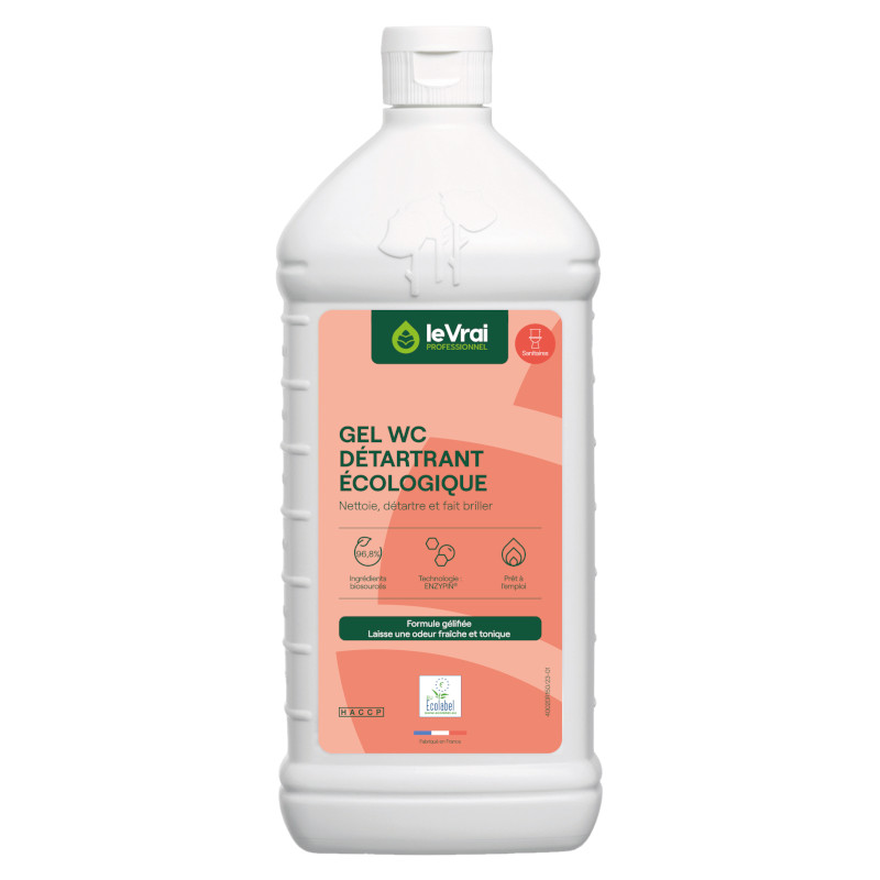 GEL WC DETARTRANT ECOLOGIQUE - Bidon 1 L - Nettoyant enzymatique toilettes