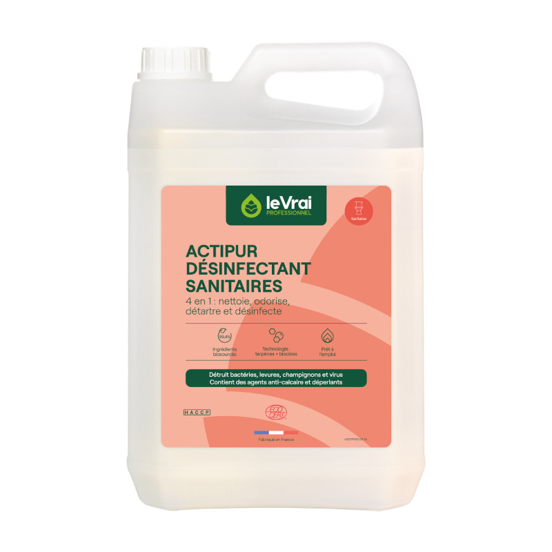 ACTIPUR DESINFECTANT SANITAIRES PAE - Bidon de 5 L - ECOCERT