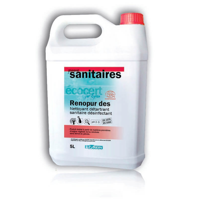 RENOPUR DES - Bidon 5 L - Dtartrant dsinfectant sanitaire 14476 ECOCERT